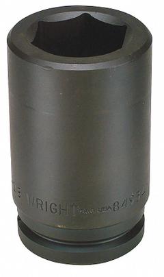 WRIGHT Impact Socket: 1 1/2 in Drive Size, SAE, 2 15/16 in Socket Size, 6-Point, Deep, Black Oxide (MPN 84947). Key specifications — attr1215501: WRIGHT; attr1215515: Black Oxide; attr1215518: 2-15/16 in.
