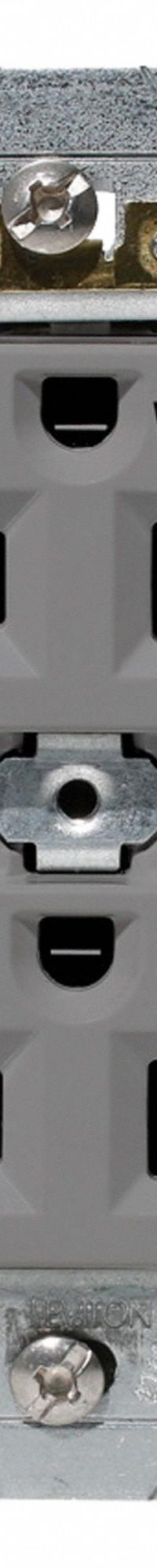 LEVITON Plugs and Receptacles: Duplex, 5-20, Gray, 125V AC, 20 A, 2 Pole / 3 Wire (MPN WBR20-GY)