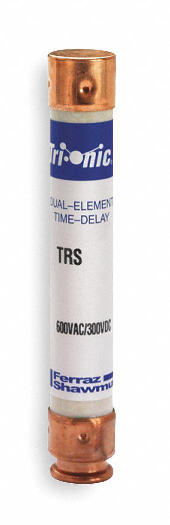 MERSEN Fuse: Class RK5, TRS-R Series, Time-Delay, 3.2 A, 600 V AC, 600 V DC - Time-Delay Cylindrical Fuses