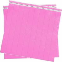 ID Wristband: No Legend, 10 in Overall Lg, 1 in Overall Wd, Tyvek®, Pink, 500 PK (MPN 95101). Key specifications — attr1126094: Pink.