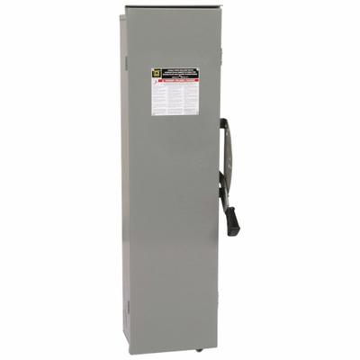 SQUARE D Safety Switch: Fusible, 30 A, Three Phase, 240V AC, Galvanized Steel - Fusible Safety Switches