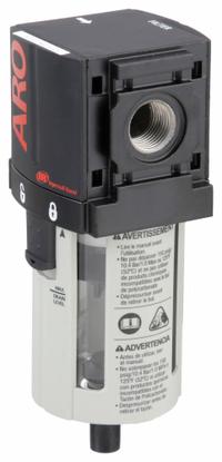 ARO Compressed Air Filter: Particulate, 3/8 in NPT, 5 micron, 107 cfm, 150 psi Max Op Pressure, 1500 (MPN F35231-400). Key specifications — attr110055: 1500; attr110008: ARO.