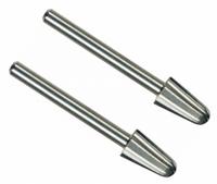 DREMEL Carving Bit: High Grade Steel, Tapered, 1/4 in Head Wd, 7/16 in Head Lg, Carving Bit, 2 PK (MPN 117). Key specifications — attr1097418: Tapered; attr1097420: High Grade Steel; attr1097427: DREMEL.