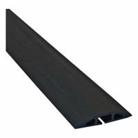 Cable protector: 1 Channels, 3 1/4 in Overall Wd, 9/16 in Overall Ht, 5 ft Lg, Rubber, Black (MPN D-2-LP-5-BK). Key specifications — Color: Black; Brand: ELECTRIDUCT.