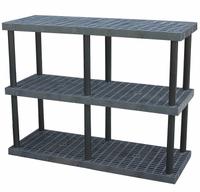 STRUCTURAL PLASTICS Plastic Shelving: 66 in x 24 in, 51 in Overall Ht, 3 Shelves (MPN S6624X3). Key specifications — Resistance Properties: Corrosion-Resistant; Frame Material: Plastic; Shelving Material: High Density Polyethylene; Brand: STRUCTURAL PLASTICS.