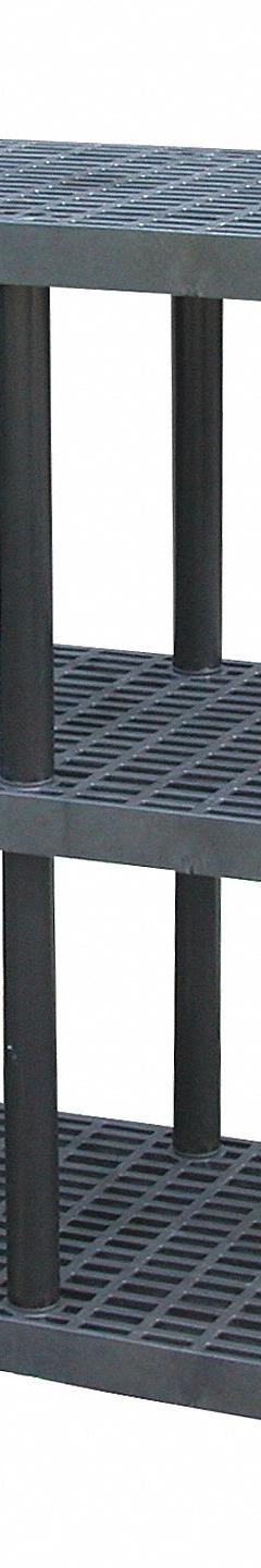STRUCTURAL PLASTICS Plastic Shelving: 66 in x 24 in, 51 in Overall Ht, 3 Shelves (MPN S6624X3). Key specifications — Resistance Properties: Corrosion-Resistant; Frame Material: Plastic; Shelving Material: High Density Polyethylene; Brand: STRUCTURAL PLASTICS.