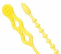 GARDNER BENDER Beadle Wrap: Yellow, 12 in Lg, Outdoor Use, Max. 3 1/4 in Bundle Dia., 15 PK (MPN 45-12BEADYW). Key specifications — Outdoor Use: Yes; Color: Yellow; Brand: GARDNER BENDER; Pack: Small Pack.