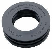 MUSTEE Drain Seal: Rubber, Unfinished, Black, 2 in Nominal Pipe Size, 4 in Overall Lg, No Hub (MPN 65.308). Key specifications — Finish: Unfinished; Brand: MUSTEE; Material: Rubber; Connection Type: No Hub.
