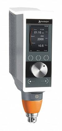HEIDOLPH Overhead Mixer: 2,000 RPM Max Speed, 400 N-cm, 250,000 cps Max Viscosity, 100 L Volume (MPN 036093150). Key specifications — Voltage: 115V; Maximum Torque: 400 N-cm; Mixing Speed Type: Variable; Reversible: No; Brand: HEIDOLPH; Display Type: Digital.