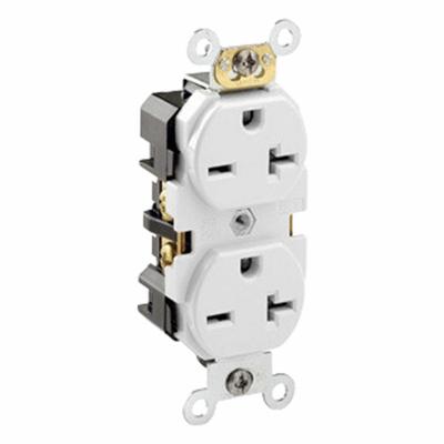LEVITON Plugs and Receptacles: Duplex, 6-20, White, 250V AC, 20 A, 2 Pole / 3 Wire (MPN 5462-W) - General Purpose Receptacles