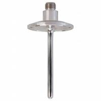 OMEGA Long-Life & High-Accuracy RTD Probes: -58°F to 392°F /-50°C to 200°C, 4 in Probe Lg (MPN PRS-3-100-A-S-0400-D1-M12). Key specifications — Brand: OMEGA; Probe Sheath Material: 316L Stainless Steel; Process Mounting Thread Size: 1-1/2" Tri-Clamp.
