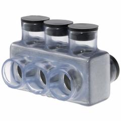 POLARIS Multitap Connector: 3 Port, Double-Sided Entry, 250 kcmil – 750 kcmil Wire Size, Clear (MPN IPLD750-3CB). Key specifications — Body Material: Aluminum; Brand: POLARIS.
