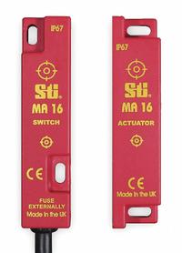 OMRON Magnetically Actuated Safety Interlock Switch: MA Series, 2NC, 19.69 ft Cable Lg, Pre-Cabled (MPN 44507-1631). Key specifications — Brand: OMRON; Indicating Light: No Indicating Light Included; Series: MA; Termination Type: Pre-Cabled.