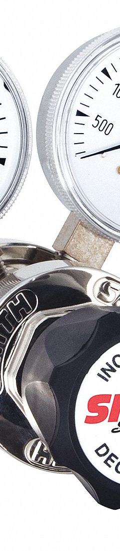 SMITH EQUIPMENT High Purity Gas Regulator: Two Stage, CGA 590 Inlet, 1/4" NPT M Outlet, 50 psig (MPN 121-0510). Key specifications — Brand: SMITH EQUIPMENT; Manufacturer Part Number: 121-0510; Diaphragm Material: Neoprene; Outlet Connection: 1/4" NPT M; Inlet Connection: CGA 590.