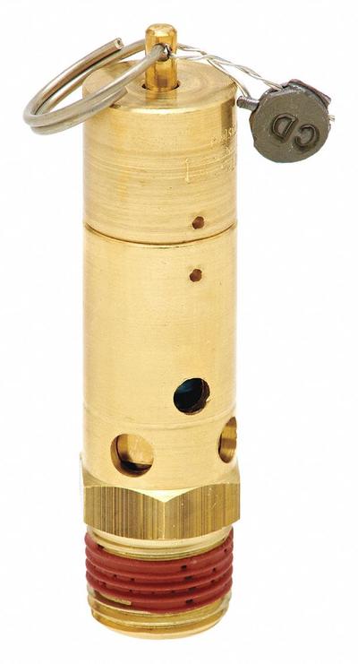 CONTROL DEVICES Air Safety Valve: Soft Seat, 1/2 in (M)NPT Inlet (In.) - Soft Seat Pneumatic Safety Valves