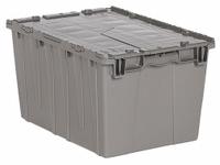 ORBIS Attached Lid Tote: 12.7 gal, 21 3/4 in x 14 7/8 in x 12 1/8 in, Gray Body, Gray Lid, Plastic (MPN FP171 GRAY). Key specifications — attr1188613: Plastic; attr1188631: ORBIS.