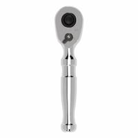 TEKTON Quick-Release Ratchet: Pear, Reversible, 4 1/2 in Overall Lg, Polished, 4° Min Arc Swing (MPN SRH11104). Key specifications — attr1205598: Reversible; attr1205605: Quick-Release Included; attr1205626: Polished; attr1228094: Stubby Length; attr1205607: Pear; attr1205624: TEKTON.