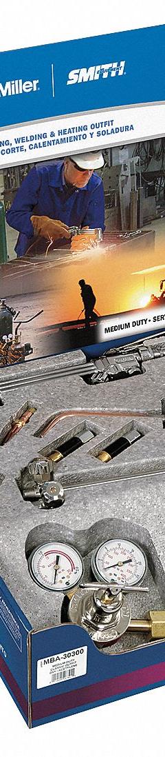 SMITH EQUIPMENT Medium Duty Combination Outfit: Acetylene, CGA 300 (MPN MBA-30300). Key specifications — Regulator CGA Number (Fuel): CGA 300; Manufacturer Part Number: MBA-30300; Brand: SMITH EQUIPMENT.