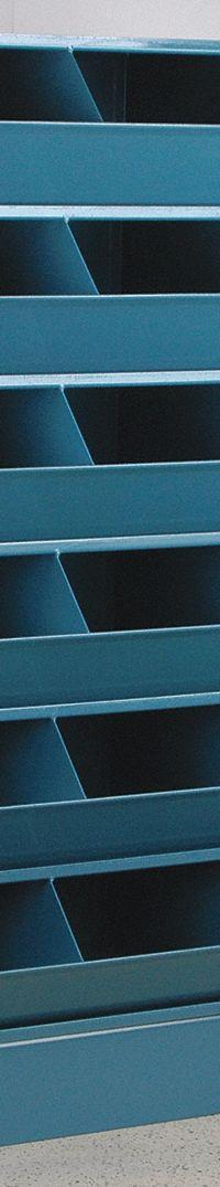 STACKBIN Sectional Stacking Bin Unit: 37 in x 20 1/2 in x 59 1/4 in, Std, 18 Compartments, Blue (MPN 3-418SSB). Key specifications — Color: Blue; Brand: STACKBIN.
