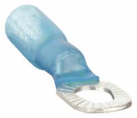 VELVAC Ring Terminal: Blue, Heat Shrink Insulation, #10/#6/#8 Stud Size, 16 AWG to 14 AWG Wire Sizes (MPN 3131M). Key specifications — Brand: VELVAC.