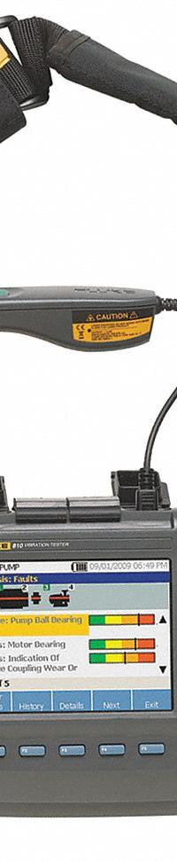 FLUKE Vibration Tester: Vibration, 50 to 60 Hz, 39.27 in/sec Max Velocity Measured, Acceleration (MPN FLUKE-810/+TRNG). Key specifications — Brand: FLUKE; Accuracy: ±0.01%; Includes: Mini USB to USB Cable; Digital Display Screen Type: LCD; Frequency Ranges: 50 to 60 Hz; Certificate of Calibration: Not Included.
