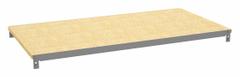 TENNSCO Shelf: 36 in x 18 in, 600 lb Load Capacity, Particleboard, Gray, Shelf (MPN ZAES-3618D). Key specifications — Decking Material: Particleboard; Includes: (2) Beams; Decking Finish: Unfinished; Shelf Configuration: Single Straight; Color: Gray; Frame Material: Steel; Brand: TENNSCO; Frame Finish: Zinc Plated.