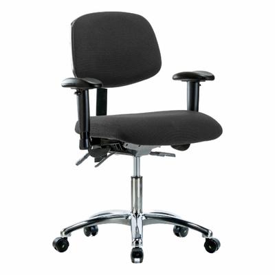 APPROVED VENDOR Chair: Fabric, Arms Included, Ht Range 19 in to 24 in, 18 1/2 in Seat Wd - Fabric ESD Chairs