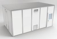 PORTA-FAB Modular Cleanroom: 20 ft x 12 ft x 10 ft, 240 sq ft Int Area, STC 31 (MPN 8CR1220). Key specifications — Brand: PORTA-FAB; Sound Transmission Coefficient: STC 31; Wall Material: Steel; Assembled: Unassembled.