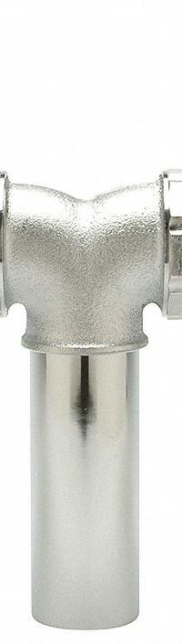 ZURN Waste Tee: Cast Brass, Chrome-Plated, Silver, 1 1/2 in Nominal Pipe Size, 8 1/4 in Overall Lg (MPN Z8758-SC). Key specifications — Finish: Chrome-Plated; Includes: Arm; Brand: ZURN; Material: Cast Brass; Connection Type: Slip.