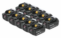 MAKITA Battery: LXT®, 5 Ah, 10 Batteries Included, Tabbed, 18V DC, 10 PK (MPN BL1850B-10)
