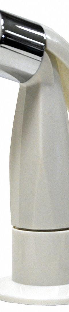 DANCO Kitchen Sprayer: Plastic, White, 3 1/2 in Overall Lg, 1/2" Connection Size, NPSM, Guide (MPN 9D00010346). Key specifications — Inlet Connection Type: NPSM; Brand: DANCO; Connection Size: 1/2"; Color/Finish: White; Includes: Guide; Material: Plastic; Product Type: Kitchen Sprayer.