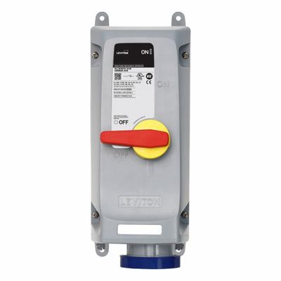 LEVITON Mechanical Interlock: 240V AC, Three Phase, 60 A, 3 Pole - Washdown-Rated Interlocks