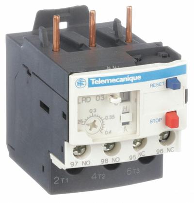 SCHNEIDER Overload Relay: Thermal Protection, 3 Poles, 1NO/1NC - IEC Thermal Overload Relays