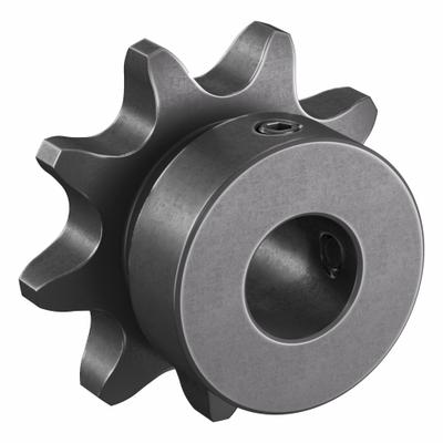 TSUBAKI Single Strand Sprocket: 41, For 1/2 in Chain Pitch, 1/2 in Bore Dia, 9 Teeth - Size 41 Fixed-Bore Roller Chain Sprockets