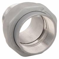 Straight Union - Conduit to Box: Aluminum, UNY, 3 in Trade Size, Female to Male, Threaded (MPN UNY300R-A). Key specifications — Ends - Hazardous Fittings: 3 in FNPT x 3 in MNPT; Finish: Powder Coated; Brand: APPLETON ELECTRIC.