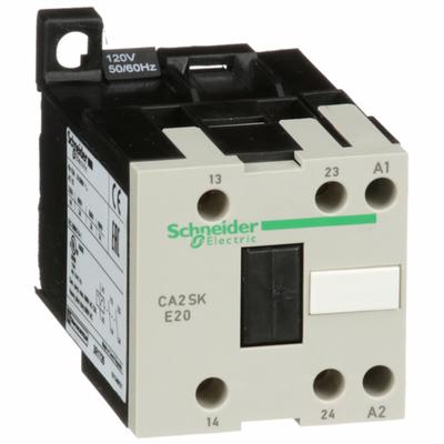 SCHNEIDER Control Relay: DIN-Rail & Surface Relay Mounting, 120V AC Coil Volt, 2NO - DIN Rail-Mounted Relays