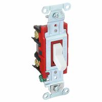 BRYANT Wall Switch: Toggle Switch, Double Pole, Maintained, White, 120/277V AC, 20 A (MPN 4902BW). Key specifications — Illuminated: No; Voltage Rating: 120/277V AC.