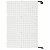 TRITON PRODUCTS Pegboard Swing Panel: Round, 1/4 in Peg Hole Size, 72 in x 48 in x 1 1/2 in, White (MPN W1-W). Key specifications — Material: Steel/HDF; Finish: Powder Coated; Peg Hole Shape: Round; Includes: Wall Brackets; Color: White; Brand: TRITON PRODUCTS.