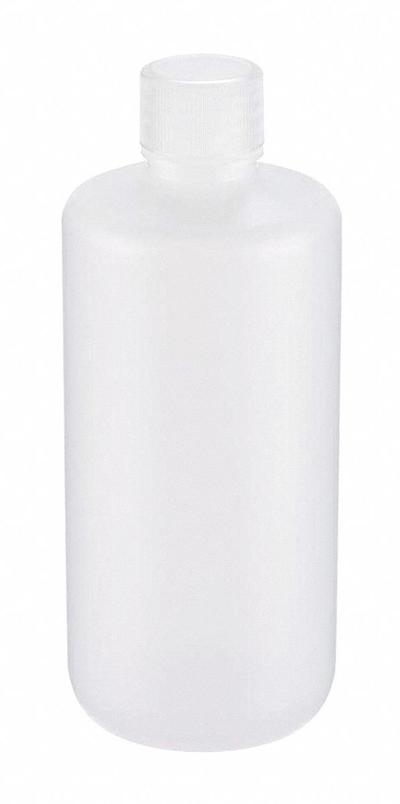 APPROVED VENDOR Laboratory Bottle: HDPE, 500 mL, 500 mL, Natural - HDPE Narrow Mouth Round Lab Bottles