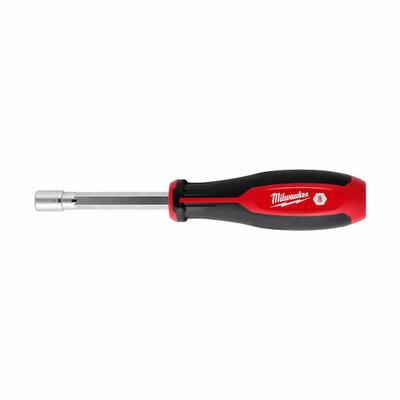 MILWAUKEE Nut Driver: Straight, HollowCore, Metric, Without Magnetized Tip, Std, 8 mm Tip Size - Pass-Through Nut Drivers