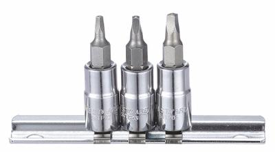 WESTWARD Socket Bit Set: 1 - 25 Pieces, 1/4 in Drive Size, 5 Pieces, R0 to R2 Tip Size Range - Square Bit Socket Sets
