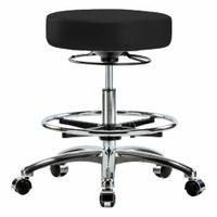 Stool: Vinyl, Ht Range 21 1/4 in to 28 3/4 in, 17 in Seat Wd, 17 in Seat Dp, 0 Glides, 5 Casters (MPN BR-VMBSO-CR-CF-CC-8540). Key specifications — Brand: APPROVED VENDOR; Foot Support: Yes; Base Material: Aluminum; ESD-Safe: Not ESD Safe; Number of Casters: 5.