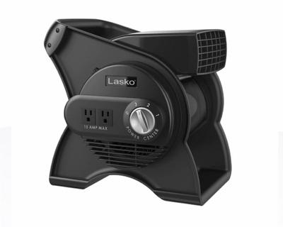 LASKO Centrifugal Blower: 310 cfm, 1/32 hp, Pivoting Frame, 120V AC, 3 Speeds - Portable Blowers