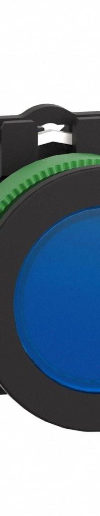 SCHNEIDER ELECTRIC Pilot Light: 30 mm Panel Mounting Size, Blue, LED, XB5 Series (MPN XB5FVB6). Key specifications — Series: XB5; Brand: SCHNEIDER; Includes Push-To-Test: No Push-To-Test Included.