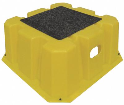 DPI Step Stool: 1 Steps, 10 in Overall Ht, 500 lb Load Cap, Plastic - Box Step Stools
