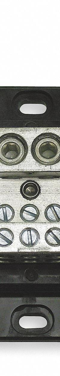 BUSSMANN Power Distribution Block: Open, Lug, Lug, 14 AWG – 2/0 AWG For Line Side Wire Sizes (MPN 16325-1). Key specifications — attr1361688: Surface; attr1308686: BUSSMANN; attr1361672: Aluminum.