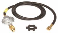 MR. HEATER Portable Gas Heater Hose and Regulator Assembly: Hose and Regulator Assembly (MPN F273071). Key specifications — Brand: MR. HEATER; Includes: Solid Brass Fittings; Compatible with Product Type: Low Pressure Appliances with 3/8 in Male Flare Connection; Hose and Regulator Type: Hose and Regulator Assembly.