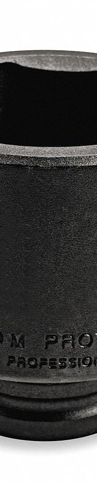 PROTO Impact Socket: 3/4 in Drive Size, Metric, 19 mm Socket Size, 6-Point, Std, Black Oxide (MPN J07519M). Key specifications — attr1215501: PROTO; attr1215515: Black Oxide; attr1215518: 19 mm.