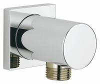 GROHE Rainshower Wall Union: Chrome, Chrome Finish, 1/2 in Connection Size, NPT Connection (MPN 26184000). Key specifications — Finish: Chrome; Connection Type: NPT; Product Type: Shower Outlet Elbow; Brand: GROHE; Material: Chrome.