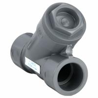 HAYWARD Y Check Valve: Piston, Y-Style Valve Body, 2 1/2 in Pipe Size, Socket x Socket, PVC, Female (MPN YC10250S). Key specifications — Brand: HAYWARD.